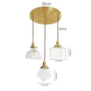 GobekUsa Clear Glass LED Pendant Light: Modern Copper Hanging Lamp for Home Indoor Decor