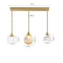 GobekUsa Clear Glass LED Pendant Light: Modern Copper Hanging Lamp for Home Indoor Decor