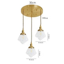 GobekUsa Clear Glass LED Pendant Light: Modern Copper Hanging Lamp for Home Indoor Decor