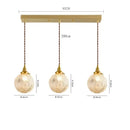 GobekUsa Clear Glass LED Pendant Light: Modern Copper Hanging Lamp for Home Indoor Decor