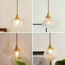 GobekUsa Clear Glass LED Pendant Light: Modern Copper Hanging Lamp for Home Indoor Decor