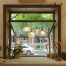 GobekUsa Clear Glass LED Pendant Light: Modern Copper Hanging Lamp for Home Indoor Decor