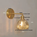 GobekUsa Clear Glass LED Wall Lights Up Down Rotate Copper Nordic Modern Stair Sconce