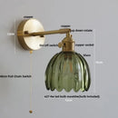 GobekUsa Clear Glass LED Wall Lights Up Down Rotate Copper Nordic Modern Stair Sconce