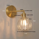 GobekUsa Clear Glass LED Wall Lights Up Down Rotate Copper Nordic Modern Stair Sconce