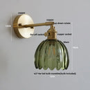 GobekUsa Clear Glass LED Wall Lights Up Down Rotate Copper Nordic Modern Stair Sconce