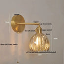 GobekUsa Clear Glass LED Wall Lights Up Down Rotate Copper Nordic Modern Stair Sconce