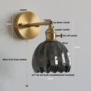 GobekUsa Clear Glass LED Wall Lights Up Down Rotate Copper Nordic Modern Stair Sconce