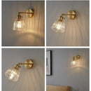 GobekUsa Clear Glass Copper Knob LED Wall Lights | Modern Nordic Design