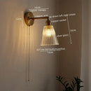 GobekUsa LED Wall Lamps: Nordic Modern Design with Pull Chain Switch for Bedroom, Restaurant, Bathroom