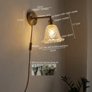 GobekUsa LED Wall Lamps: Nordic Modern Design with Pull Chain Switch for Bedroom, Restaurant, Bathroom