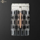 GobekUsa Crystal Wall Sconce Lamp: Modern Art Deco Square Design for Home Interior