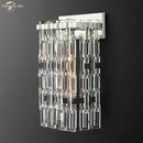 GobekUsa Crystal Wall Sconce Lamp: Modern Art Deco Square Design for Home Interior
