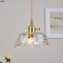 GobekUsa Brass Glass LED Pendant Light: Nordic Modern Simple Home Decor Hanging Lamp