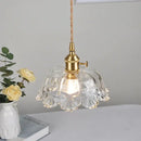 GobekUsa Brass Glass LED Pendant Light: Nordic Modern Simple Home Decor Hanging Lamp