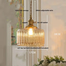 GobekUsa Brass Glass LED Pendant Light: Nordic Modern Simple Home Decor Hanging Lamp