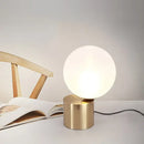 GobekUsa Glass Circular Table Lamp for Bedroom Study Hotel Modern Decorative Ball Desk Lamp