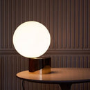 GobekUsa Glass Circular Table Lamp for Bedroom Study Hotel Modern Decorative Ball Desk Lamp