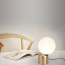 GobekUsa Glass Circular Table Lamp for Bedroom Study Hotel Modern Decorative Ball Desk Lamp