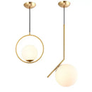 GobekUsa Glass Ball Pendant Light Fixture Iron Luminaire Chandelier