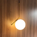 GobekUsa Glass Ball Pendant Light Fixture Iron Luminaire Chandelier