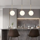 GobekUsa Glass Ball Pendant Light Fixture Iron Luminaire Chandelier