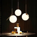 GobekUsa Glass Ball Pendant Light Fixture Iron Luminaire Chandelier