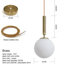 GobekUsa Glass Ball Pendant Chandeliers for Dining Room Bedroom Lighting