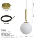 GobekUsa Glass Ball Pendant Chandeliers for Dining Room Bedroom Lighting