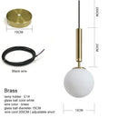 GobekUsa Glass Ball Pendant Chandeliers for Dining Room Bedroom Lighting