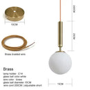 GobekUsa Glass Ball Pendant Chandeliers for Dining Room Bedroom Lighting