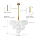 GobekUsa Elegant Glass Chandelier for Living Room Dining Decor