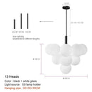 GobekUsa Elegant Glass Chandelier for Living Room Dining Decor