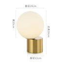 GobekUsa Glass Ball Table Lamp for Bedroom Study Hotel, Nordic Modern Decorative Bedside Light
