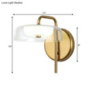 GobekUsa Post-Modern Gold LED Bedside Wall Sconce with Clear Glass Shade