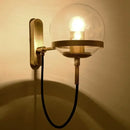 Modern brass and glass globe led wall lamps bedroom sconce light by Decorbites