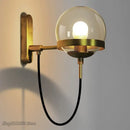 Modern brass and glass globe led wall lamps bedroom sconce light by Decorbites