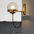 Modern brass and glass globe led wall lamps bedroom sconce light by Decorbites