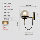 Modern brass and glass globe led wall lamps bedroom sconce light by Decorbites