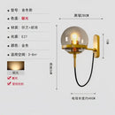 Modern brass and glass globe led wall lamps bedroom sconce light by Decorbites