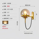 Modern brass and glass globe led wall lamps bedroom sconce light by Decorbites