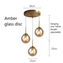 GobekUsa Glass Pendant Lights: Nordic LED Hanging Lamp for Kitchen, Dining Room, Bedroom.