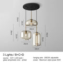 GobekUsa Glass Pendant Lights Dining Kitchen Bar Chandelier