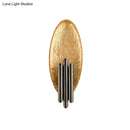 GobekUsa Modern Tube Iron Wall Mount 2-Light Sconce with Oval Foil Backplate
