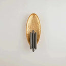GobekUsa Modern Tube Iron Wall Mount 2-Light Sconce with Oval Foil Backplate