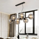 GobekUsa Gray Glass Pendant Lights: Modern Nordic Loft Rustic Chandelier for Kitchen Bar Dining by GobekUsa