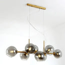 GobekUsa Gray Glass Pendant Lights: Modern Nordic Loft Rustic Chandelier for Kitchen Bar Dining by GobekUsa