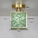 GobekUsa Crystal Glass LED Ceiling Light Copper Canopy Nordic Modern Design