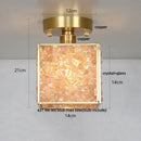 GobekUsa Crystal Glass LED Ceiling Light Copper Canopy Nordic Modern Design