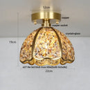 GobekUsa Crystal Glass LED Ceiling Light Copper Canopy Nordic Modern Design